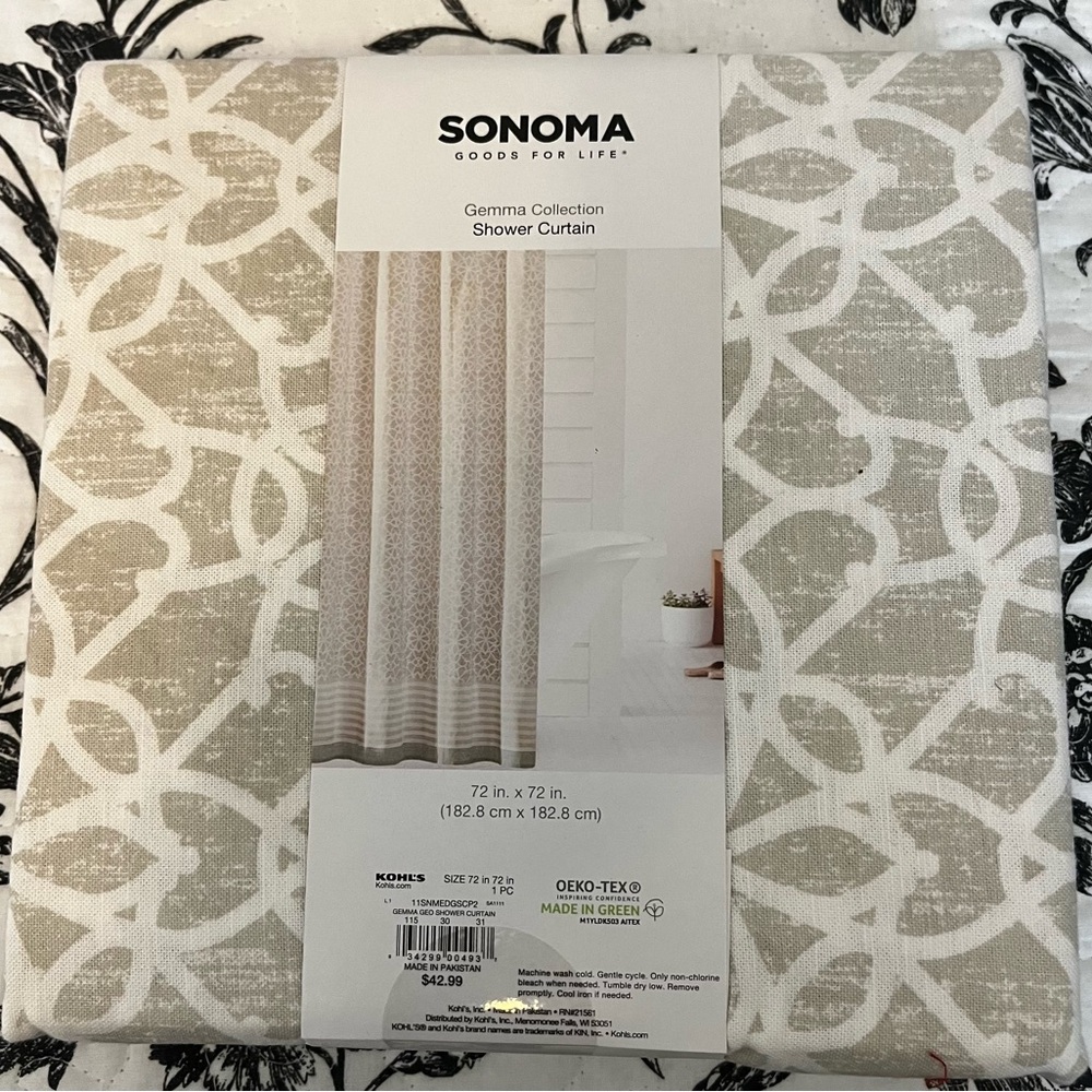 Sonoma brand new shower curtain